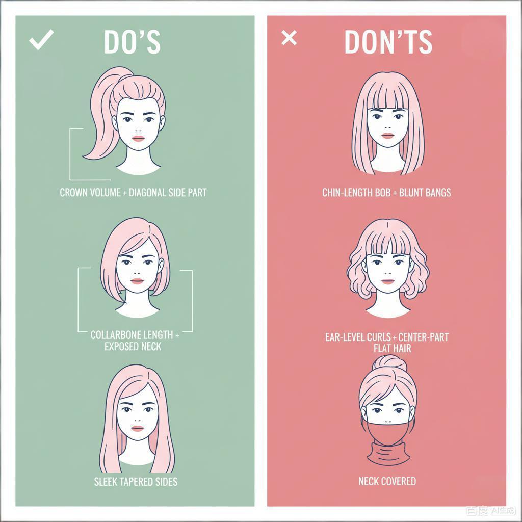 Do and dont checklist for round face hairstyles