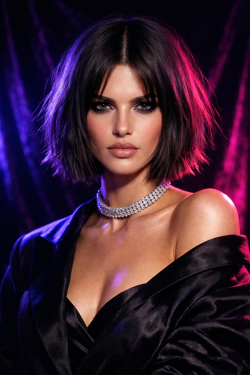 Nirvana Bob front view - textured shoulder length