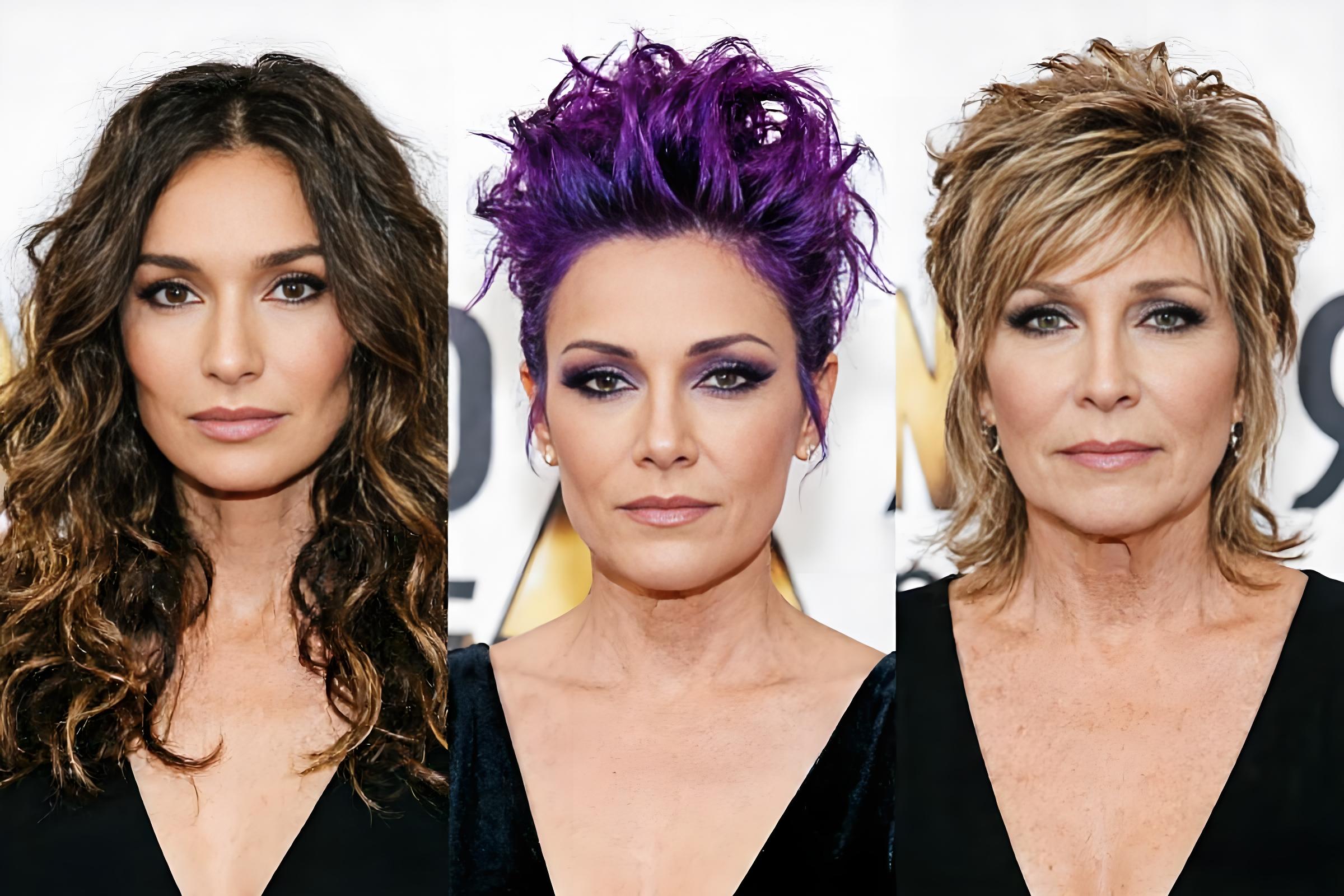 Celebrity Triangle Face Styling Examples