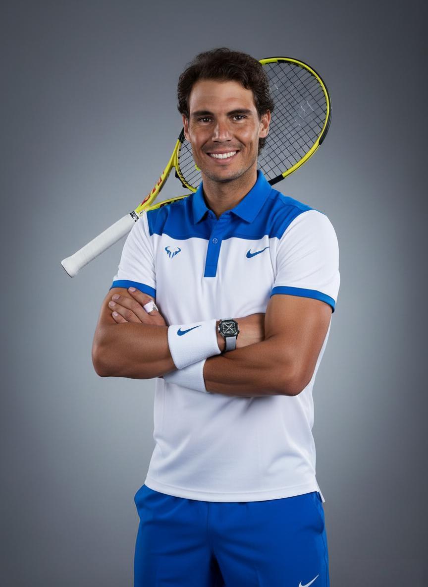 Rafael Nadal in 2011 with thick hair