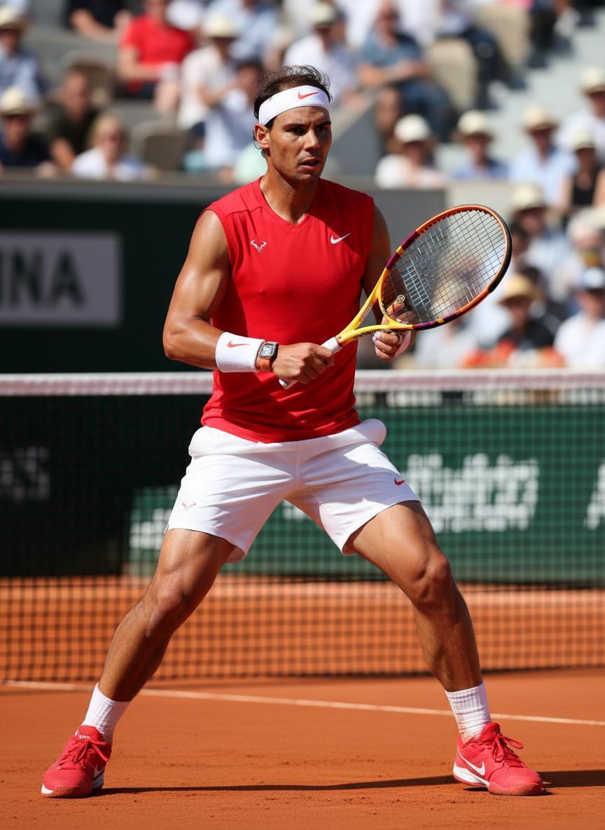 Rafael Nadal in 2014 showing early signs of hair thinning