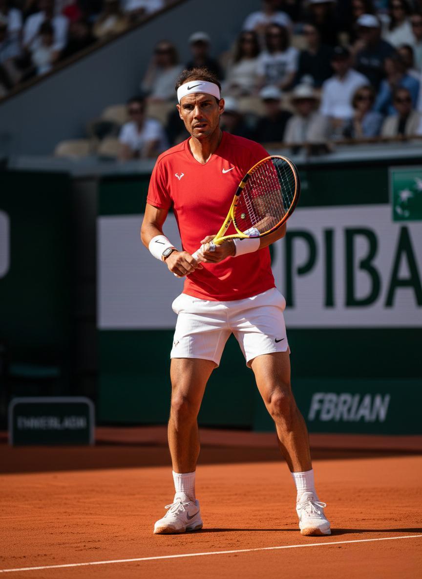 Rafael Nadal in 2022 showing renewed hair thinning